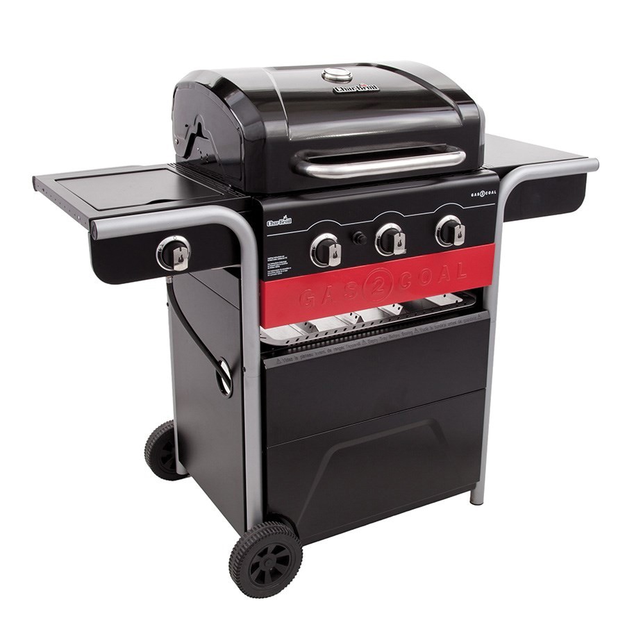 Hybrid Gas & Charcoal BBQ Grill, Gas2Coal 3 Burner