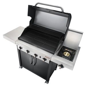 Char-Broil Professional 4400B large gas bbq grill with hood up